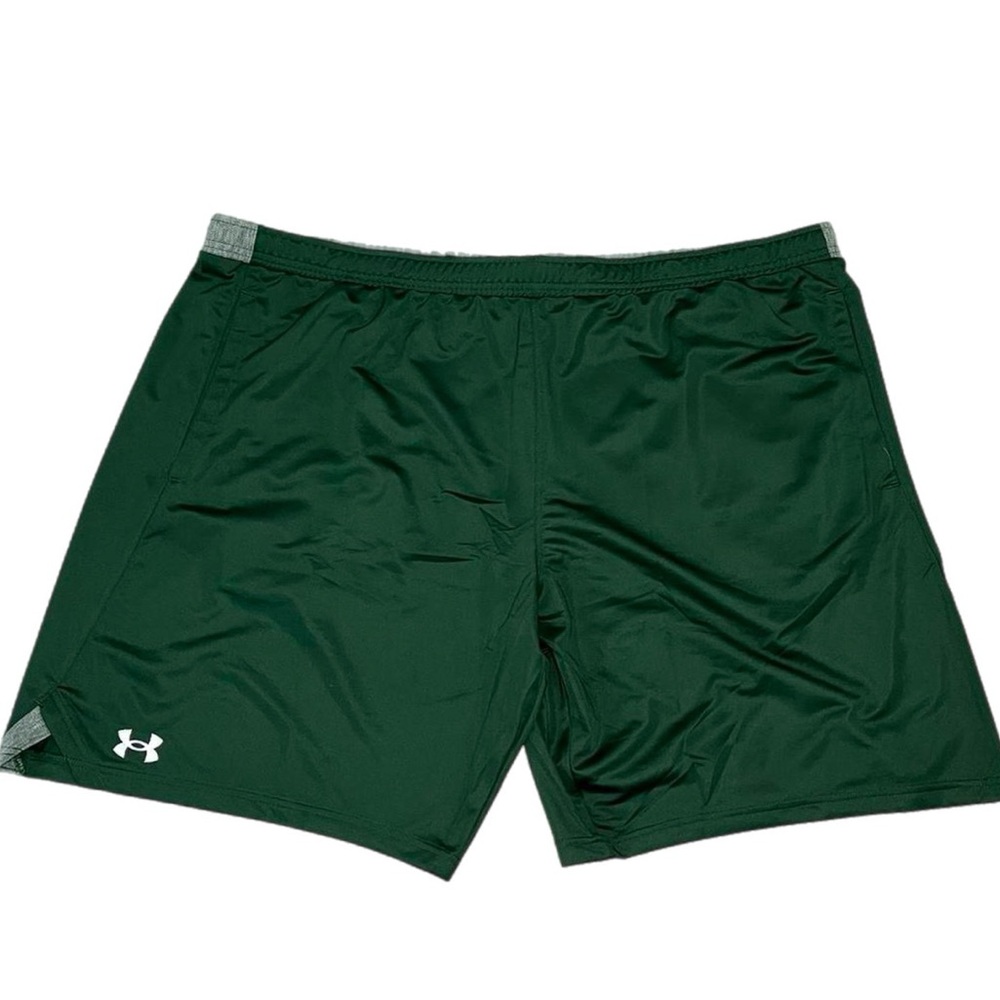 Men's Under Armour Locker Room 9" Inseam Green Pocketed Athletic Shorts Size 4XL